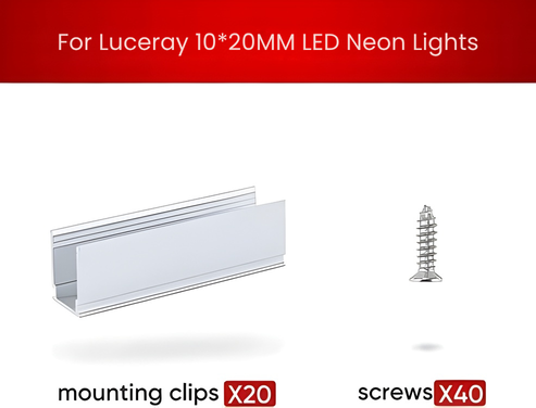 Extra Mounting Pack for 110V RGB ECO Neon Light – Fits 10x20mm