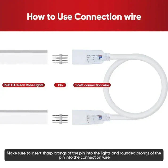 Connector Pack for 110V RGB Neon Light – 10x20mm Eco RGB Neon