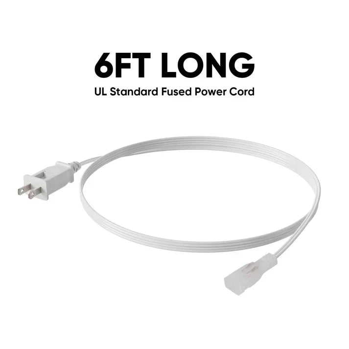 6FT Extra Power Cord Pack for 120V Flexible COB LED Neon Rope Light – 10x4.5mm