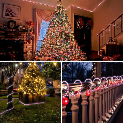 110V Candy Cane Christmas Rope Light - 11000K Cool White - Lumens Depot
