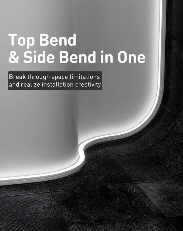 120V 3D bendable neon flex LED strip, dimmable, capable of top and side bends,  6000K cool white - Luceray