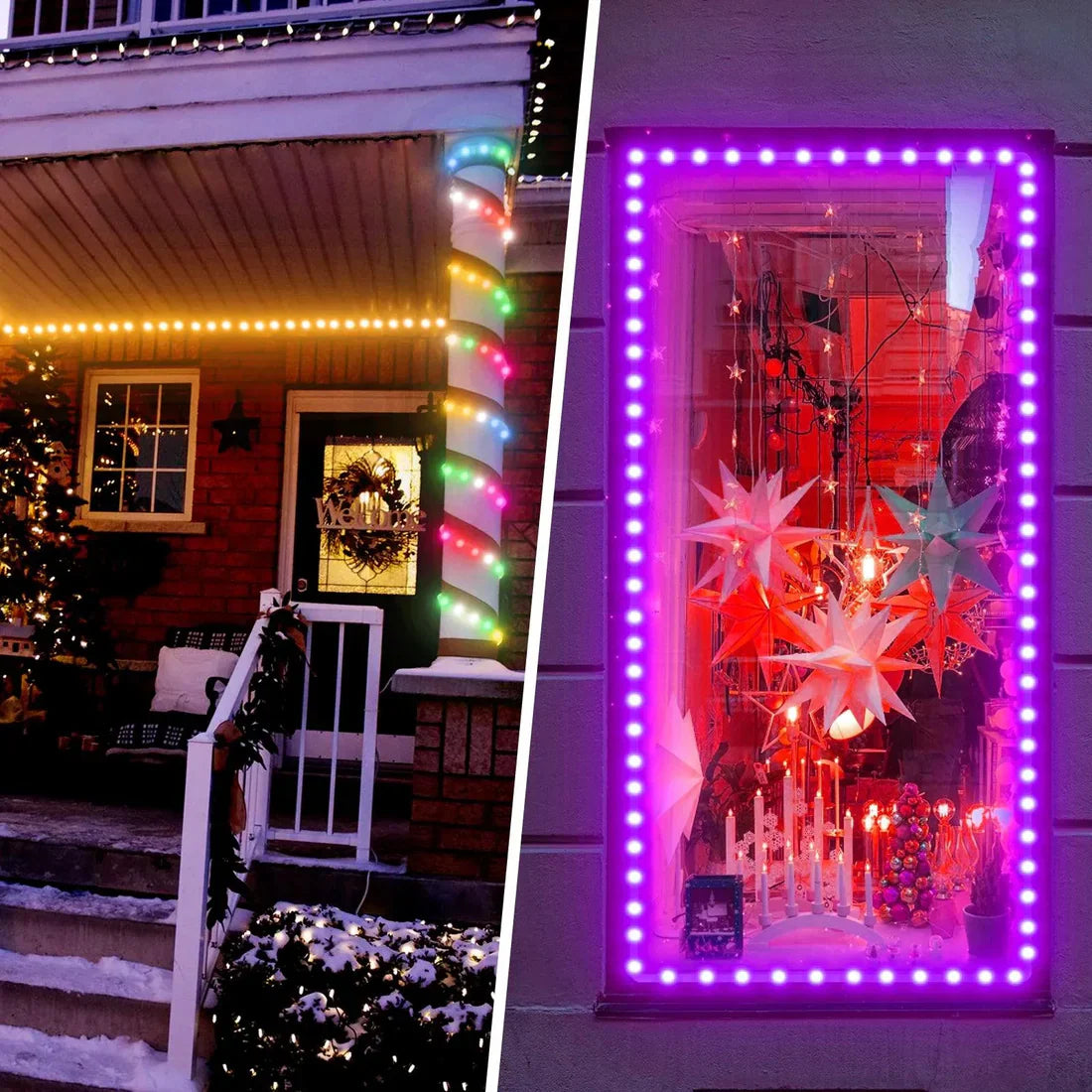 120V RGB Twinkle LED Rope Light with Remote Control and Dynamic Color Modes - Lumens Depot