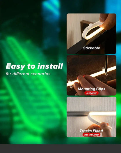 120V Ultra Bright Green COB LED Neon Rope Light, 800 Lumens/M - Lumens Depot