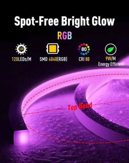 24V IP68 RGB Led Strip Light - Underwater Submersible RGB Neon, Up to 9.84ft Depth