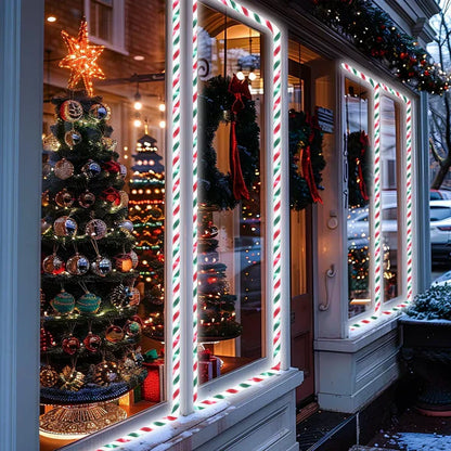 110V Candy Cane Christmas Rope Light White Red Green 11000K - Lumens Depot