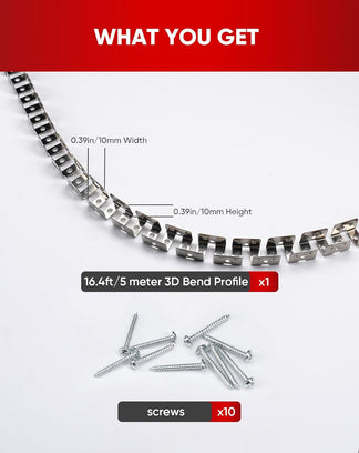 3D Neon Bend Aluminum Channel – 16.4ft (5M) Flexible Profile for LED Neon Rope Light