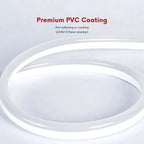 High-Voltage 110–130V Warm White LED Neon Rope Light, 3000K, Slim 7mm × 14.5mm Design, Dimmable, IP65 Waterproof - Luceray