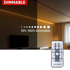 High-Voltage 110–130V Warm White LED Neon Rope Light, 3000K, Slim 7mm × 14.5mm Design, Dimmable, IP65 Waterproof - Luceray