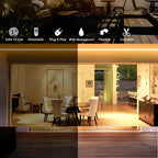 High-Voltage 110–130V Warm White LED Neon Rope Light, 3000K, Slim 7mm × 14.5mm Design, Dimmable, IP65 Waterproof - Luceray