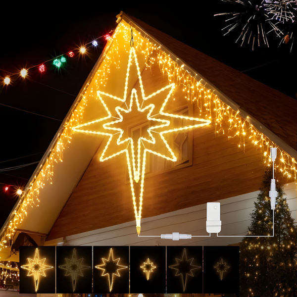 Large Star of Bethlehem LED Motif Light – Warm White Plug-In Christmas Decoration