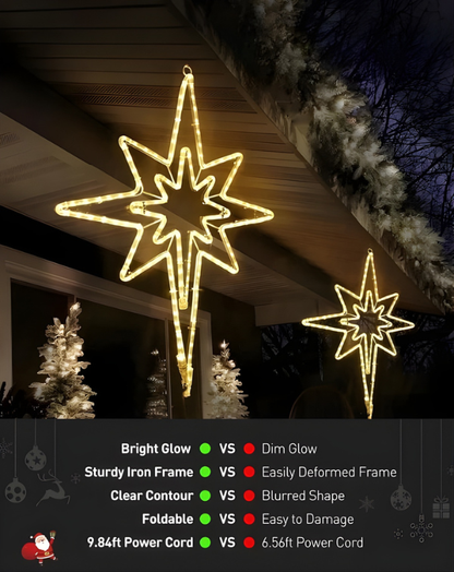 Large Star of Bethlehem Warm White Plug In Motif Christmas Light - Lumens Depot