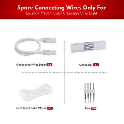 110V RGB LED Strip Connector Kit – Fits 7x13mm Strip Lights