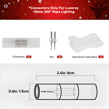 Connector Pack for 110V Candy Cane and Patriotic LED Rope Lights