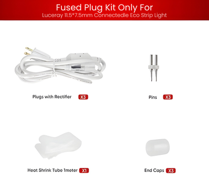 Extra Power Cord Pack for 110V ECO LED Strip Lights – 11.5x7.5mm