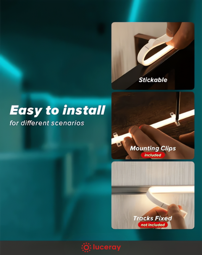 120V Ultra Bright COB LED Neon Rope Light, Ice Blue, 800 Lumens/M