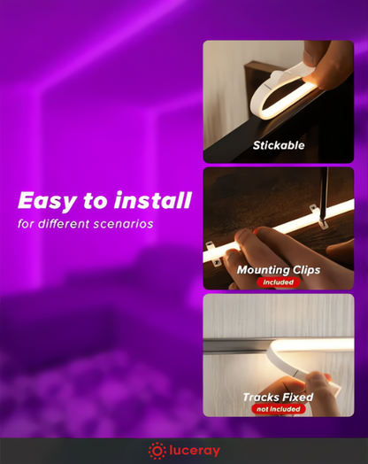 110-120V Purple COB Peel and Stick Tape Light (10mmx4.5mm),IP65, Cuttable, dimmable, flicker-free - Plug and Play and Could Be hardwired