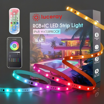 24V IP68 LED Strip Light - Waterproof RGBIC With APP Control & Music Sync