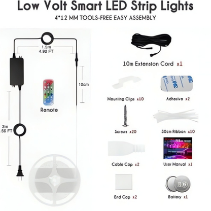 24V IP68 LED Strip Light - Waterproof RGBIC With APP Control & Music Sync