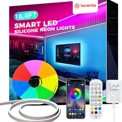12V RGB Smart Neon Rope Light, 16.4FT, Consistent Brightness