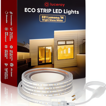 110V Lite Strip LED Light - 2800K Warm White, 180 Lumens/M, IP65