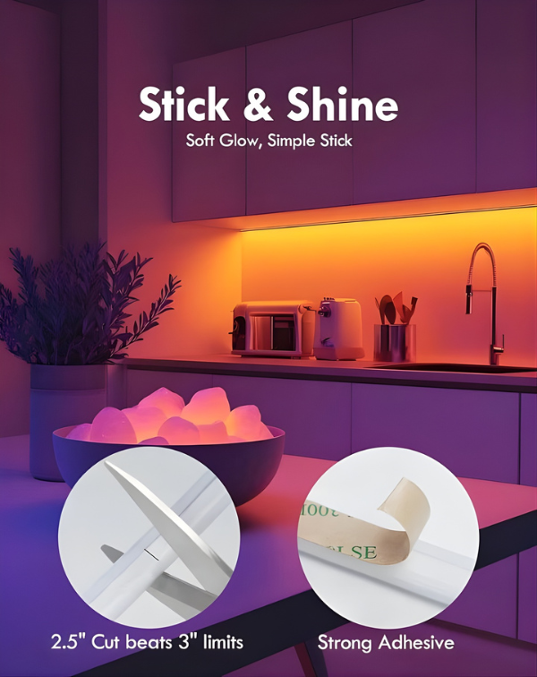 Smart LED Strip Light COB Neon 24V-Segment Colors, Voice Control with Alexa, Google Assistant - Lumens Depot