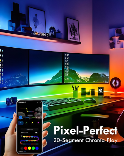 Smart LED Strip Light COB Neon 24V-Segment Colors, Voice Control with Alexa, Google Assistant - Lumens Depot