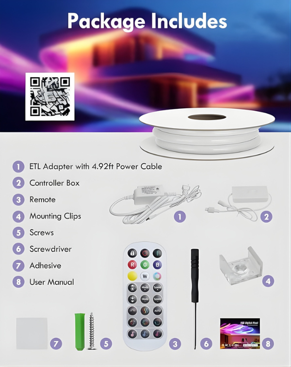 Smart LED Strip Light COB Neon 24V-Segment Colors, Voice Control with Alexa, Google Assistant - Lumens Depot