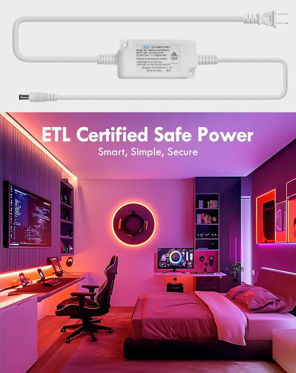 Smart LED Strip Light COB Neon 24V-Segment Colors, Voice Control with Alexa, Google Assistant - Lumens Depot