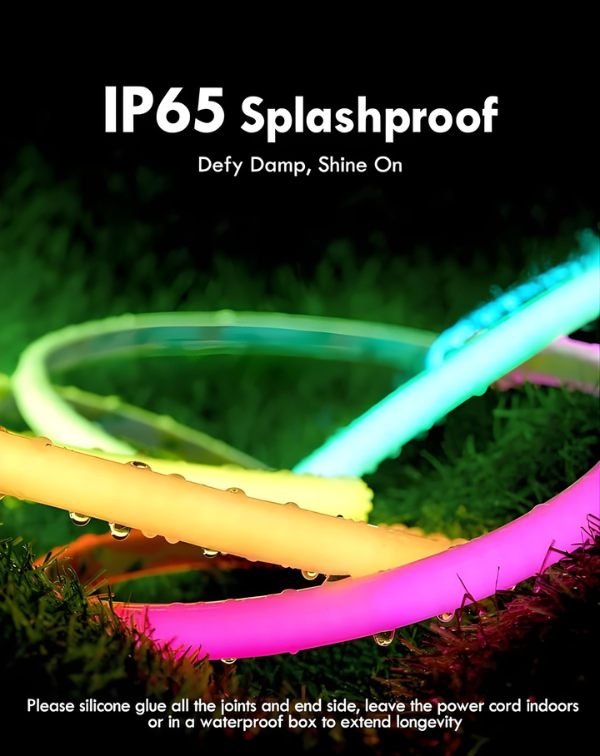 Smart LED Strip Light COB Neon 24V-Segment Colors, Voice Control with Alexa, Google Assistant - Lumens Depot