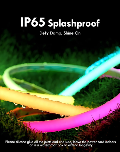 Smart LED Strip Light COB Neon 24V-Segment Colors, Voice Control with Alexa, Google Assistant - Lumens Depot