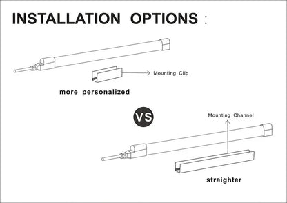 8-Pack 3.3FT Aluminum Track for 110V LED Neon Light (Single Color)