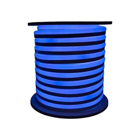 LED Neon Rope Light - 50Ft - 120V - Blue - 164W - Waterproof IP67 - ETL Listed - Includes Clips & Connectors - Lumens Depot