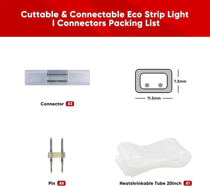 Connector Kit for 110V ECO LED Strip Light – Fits 11.5x7.5mm