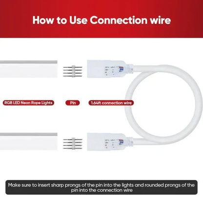 Connector Pack for 110V RGB Neon Light – 10x20mm Eco RGB Neon