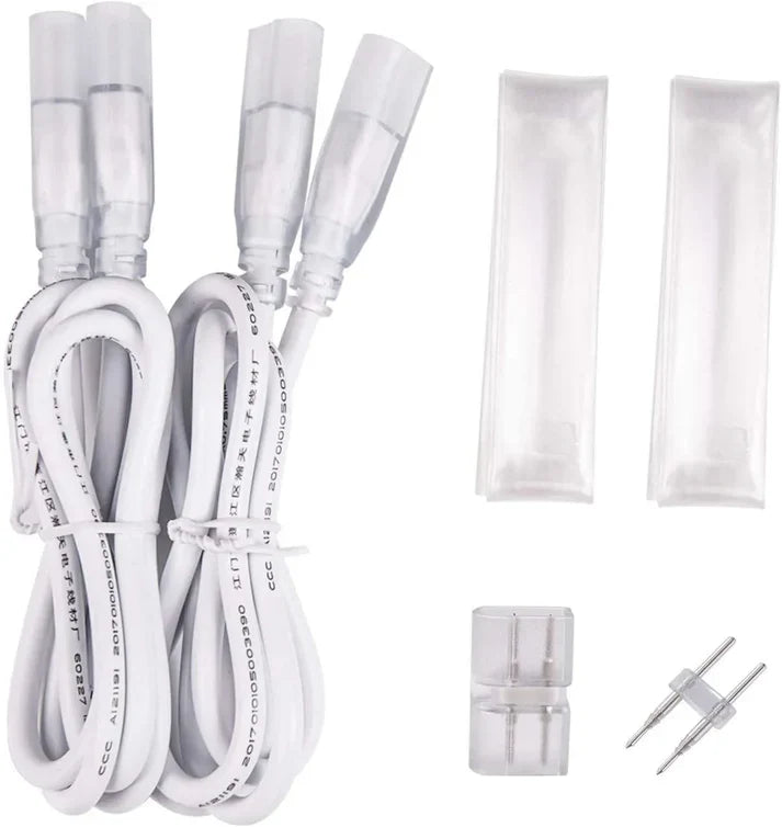 LED Neon Light Strip Connector Kit - 110V, 7x14.5mm - ProSelect Neon