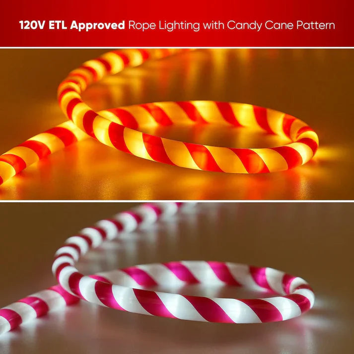 Extension & Connector Pack for 110V Candy Cane & Patriotic LED Rope Lights