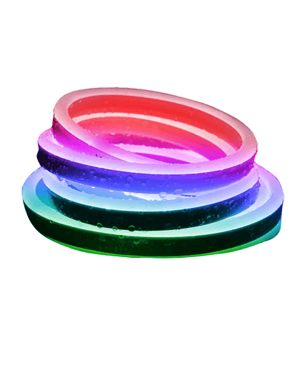 110V-120V RGBW 14 Color Changing LED Rope lights with controller - 10mmX20mm,Commercial Grade, IP65, 8.3Watts/M -Cuttable- Plug and Play and Hardwired - Lumens Depot