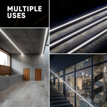 110-130V Cool White LED Neon Rope Light -6500K- 7mm x 14.5mm-7W/Meter and 220LM/W -Dimmable, Flexible, IP65 Waterproof, Cuttable for Home & Commercial Use - Lumens Depot