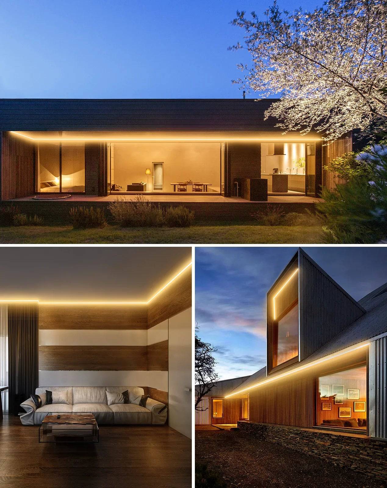 110-120V Warm White LED Neon Rope Light -2500K- 8mm x 16mm-6.5W/Meter and 226LM/W -Dimmable, Flexible, IP65 Waterproof, Cuttable for Home & Commercial Use - Lumens Depot