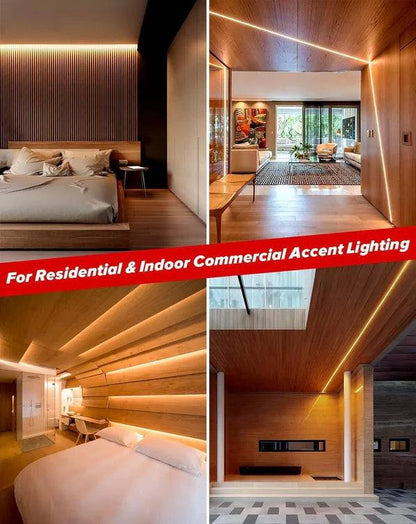 110-120V Warm White(2800K) COB LED Neon Rope(10mmX4.5mm)-Peel and Stick Tape Light, IP65 Splash Proof, Cuttable, dimmable, can hardwire - Lumens Depot