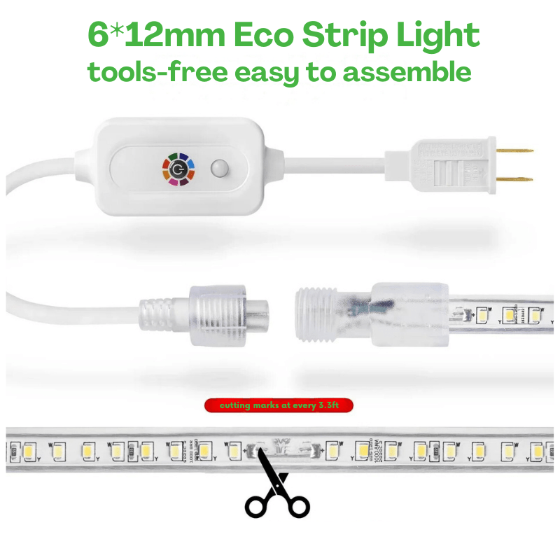 110-120V - CCT Adjustable White LED Strip with Remote (2800K/4500K/6000K)- IP65 Suitable for Outdoor applications, ETL, CE, RoHS Certified - Lumens Depot
