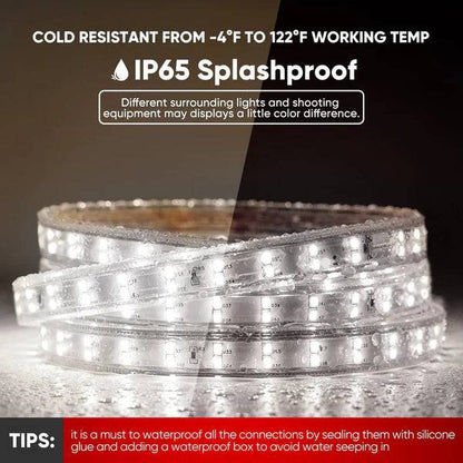 110V Super Bright Double Row LED Strip, Cool White 6000K, 510 Lumens per Meter - Lumens Depot