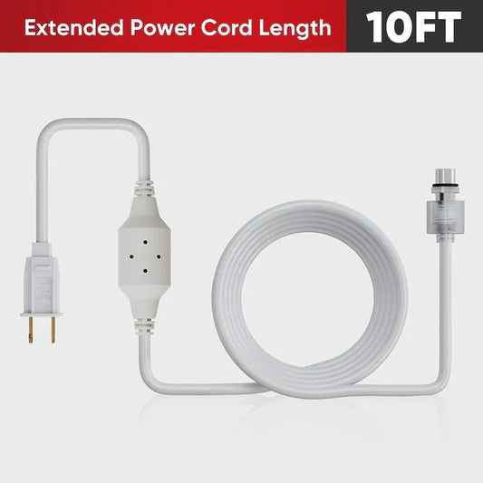 10FT Male-to-Female Extension Power Cord for LED Neon Rope & Strip Lights