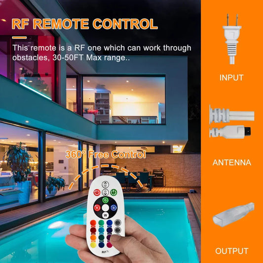 RF Controller & Remote for 110V 12.5x23mm NeonPlus RGB ProSelect