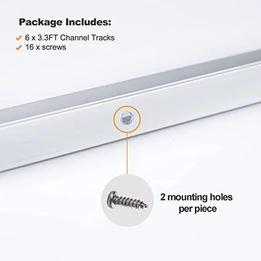 3.3ft Track Channel for 110V RGB Neon-ECO – 10x20mm Neon Rope Light